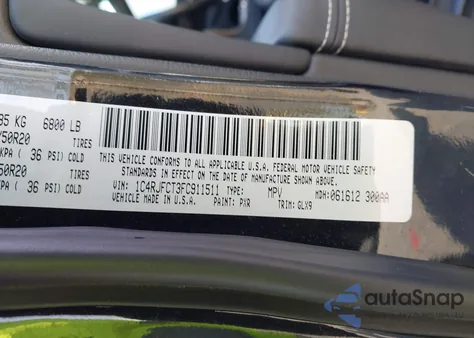 2015 Jeep Grand Cherokee Overland from USA, damaged, VIN 1C4RJFCT3FC911511